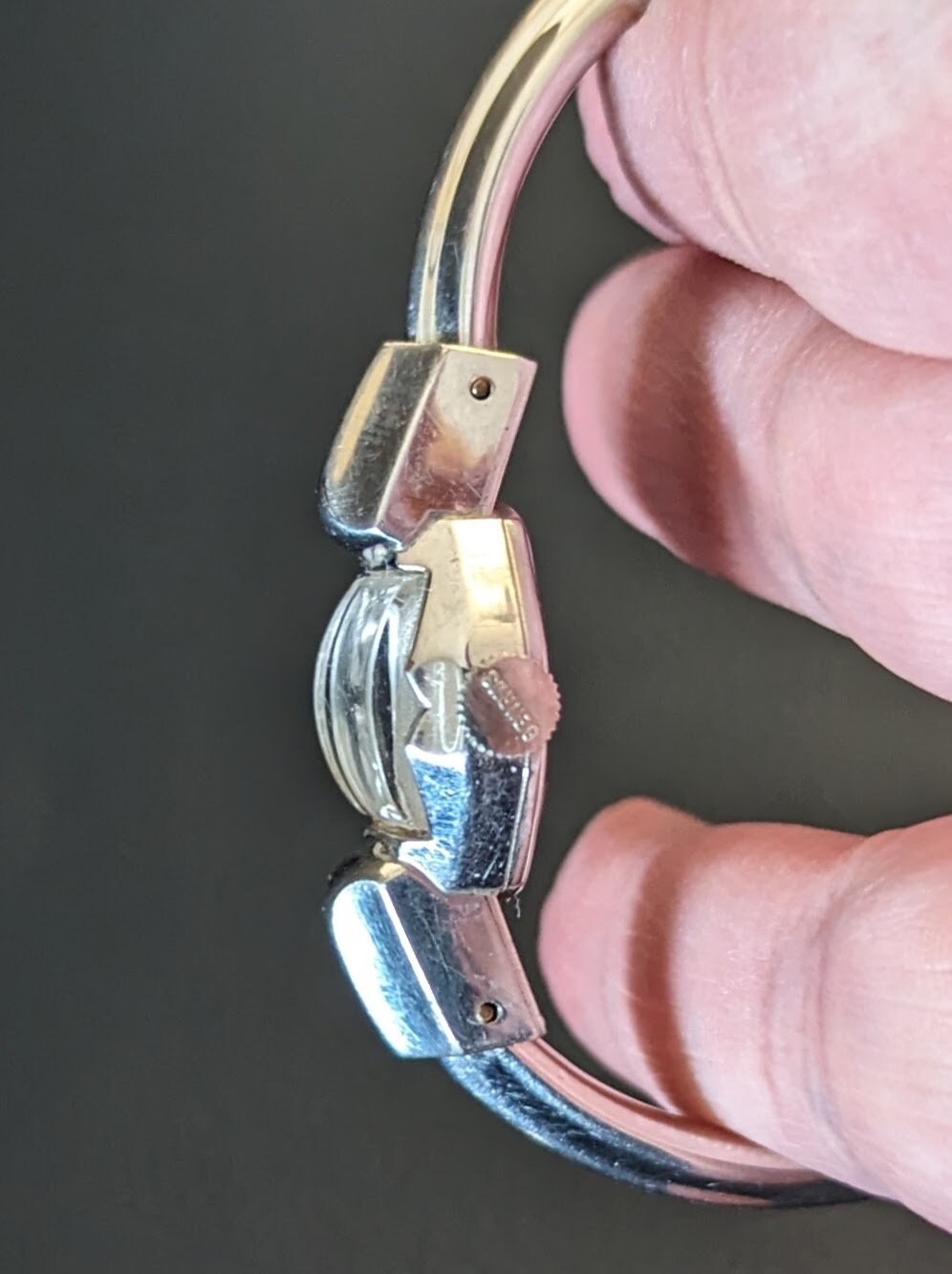 Belrus Ladies Vintage Art Deco Watch Lot 10k White GF Spidel Bracelet No Battery Working Vintage Benrus White Gold Ladies Watch 10k Gold  main image 2