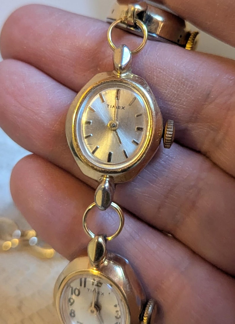Vintage Gold Tone Timex Pub Crawl Oval Watch Choker: Upcycled Steampunk ...