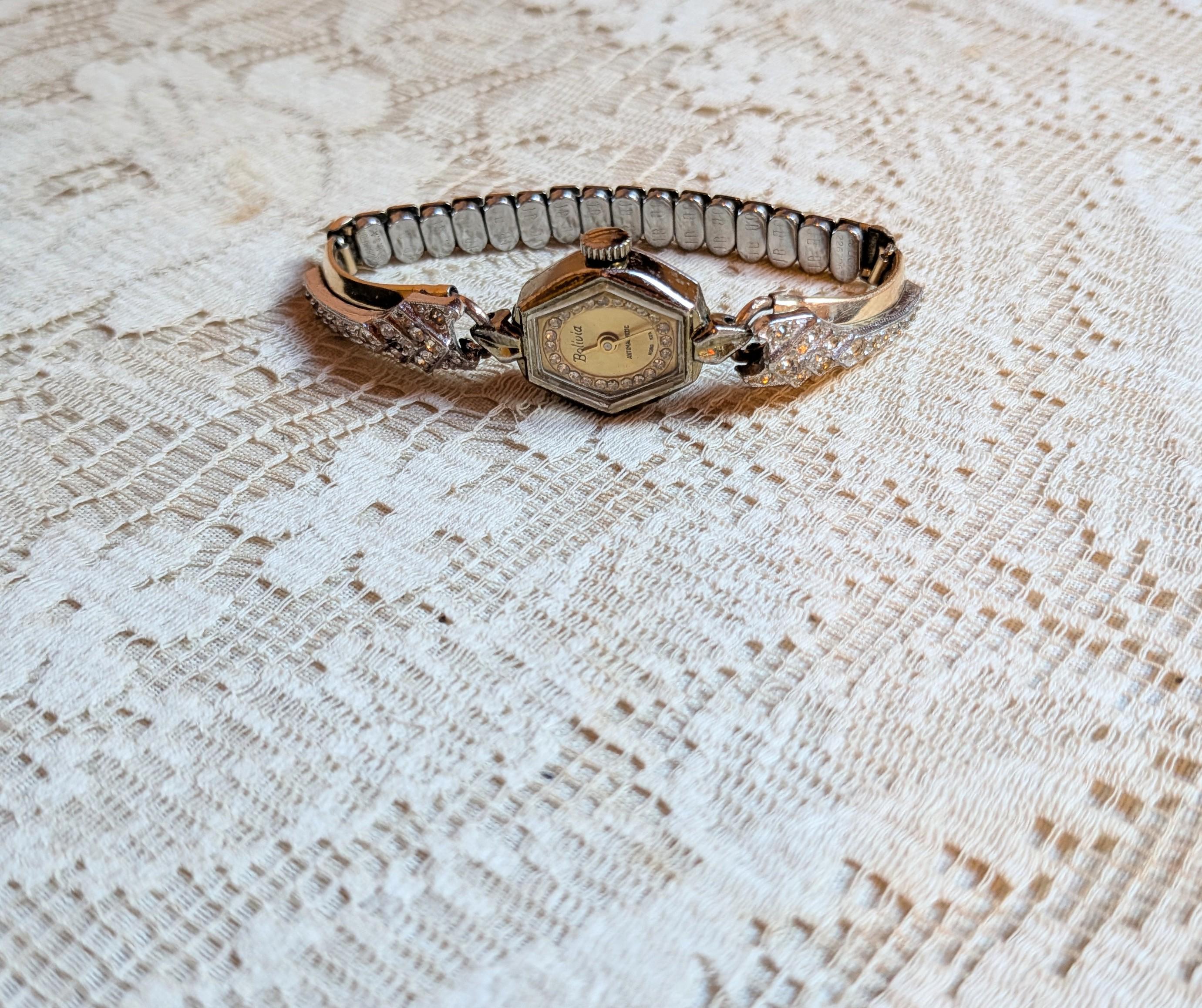 VINTAGE 1965 Bolivia Women\'s 17 mm Manual Wind Gold Tone Watch Vintage Watches Under €200 | Vintage Watch Studio main image 4