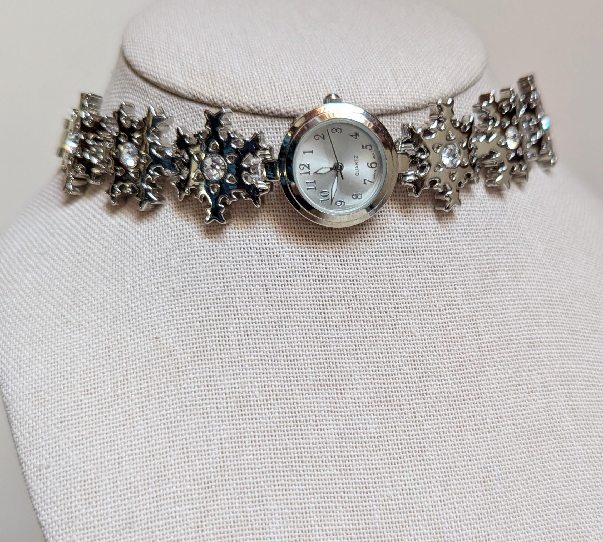 Fac Fifth Avenue Collection white silvertone crystal rhinestone round face watch Crystal Radiance Blue Face Ladies main image 4