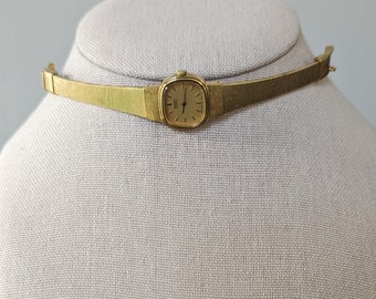 Upcycled Seiko Gold Tone Watch Choker: Steampunk Bridal Necklace