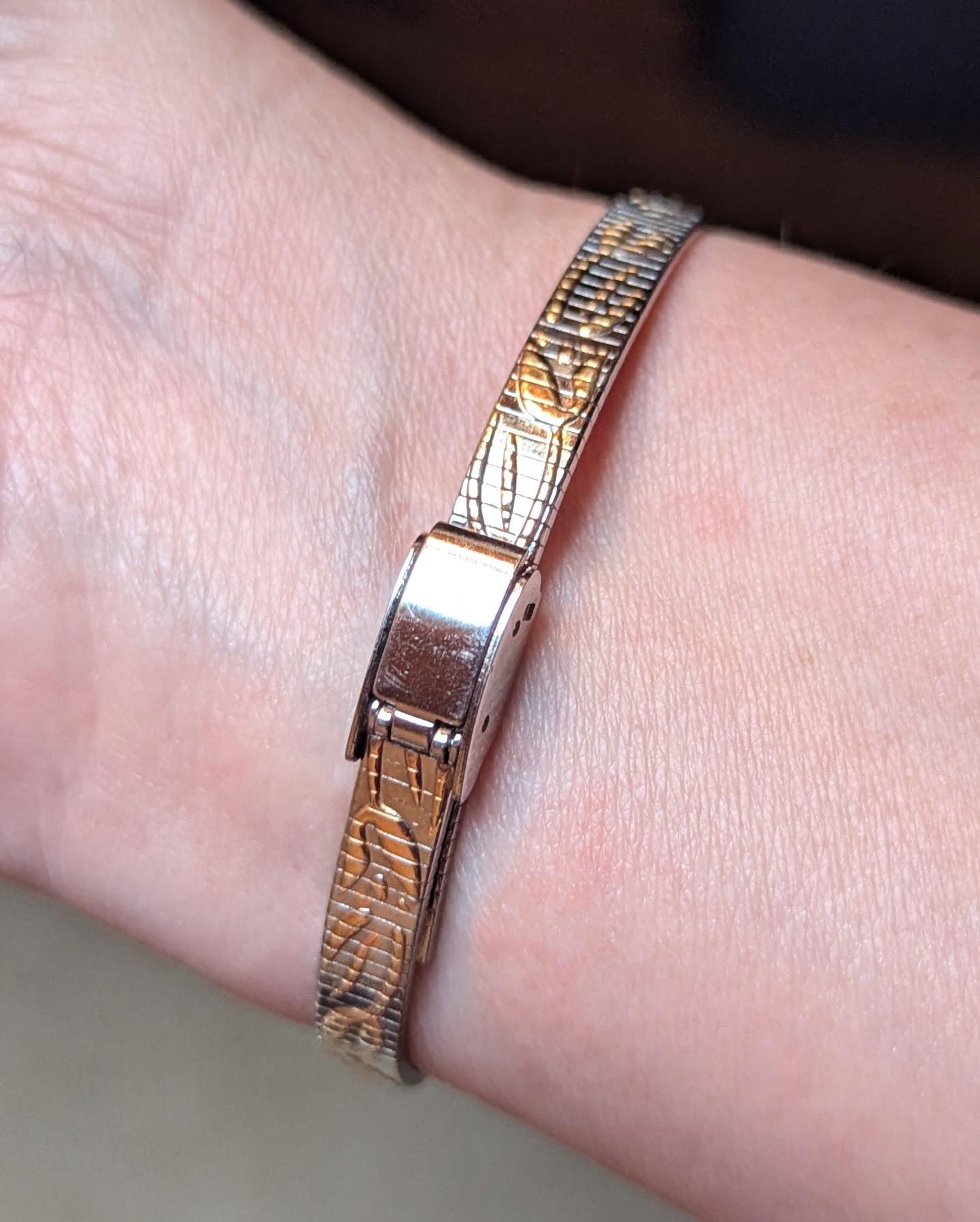 Vintage Gloria Vanderbilt Two-tone Watch: Steampunk Gold 