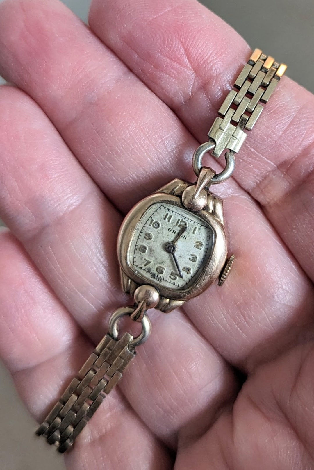 Working Vintage Orvin Ladies Watch: 10K RGP Gold Stretch  display picture 2