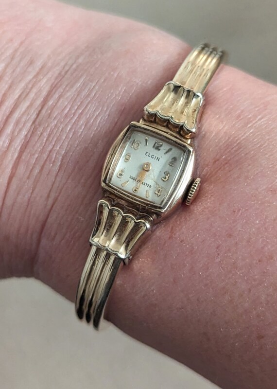 WORKING Vintage Elgin 10k Yellow Gold RGP Ladies … - image 7