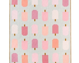 Summer Pop Quilt Pattern by Lo and Behold Stitchery - Printed Paper Ice Cream Quilt Pattern - Summer Popsicle Quilt