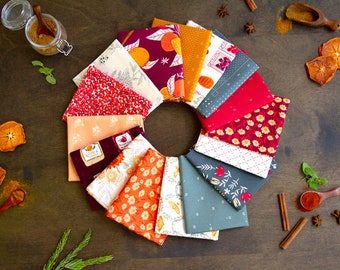 Season and Spice Fat Quarter Bundle by Art Gallery Fabrics - FQ Fabric Wonders Autumn Fabric Bundle - Modern Quilting Fabric