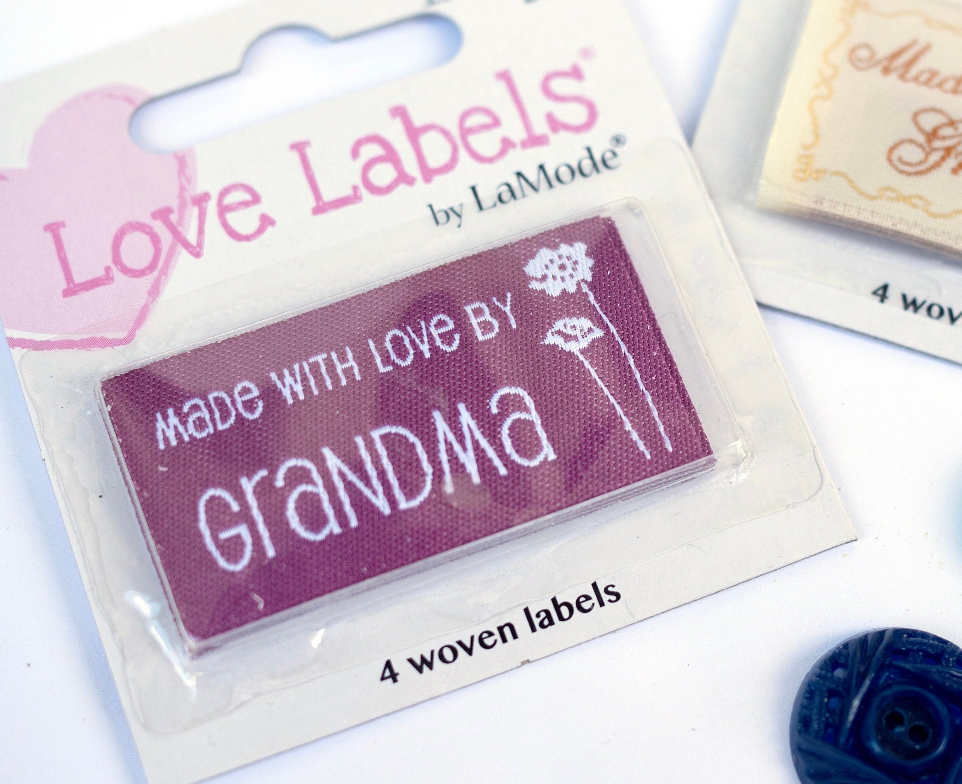 Made With Love by Grandma Iron on Labels Label for Handmade