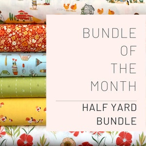 Half Yard Fabric Bundle of the Month Subscription Box - Fabric Stash Monthly Subscription - Mother's Day Gift Box for Quilters