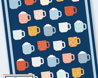 Mod Mugs Quilt Pattern by A Bright Corner - Coffee Cup Quilt - Hot Chocolate Quilt Pattern