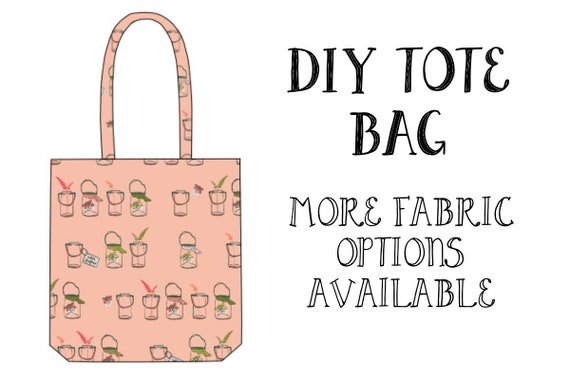 DIY Learn to Sew Kit Tote Bag Do it Yourself Sew Your Own Market Tote Bag Etsy