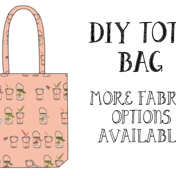 DIY Learn to Sew Kit - Tote Bag Do it Yourself - Sew Your Own Market Tote Bag
