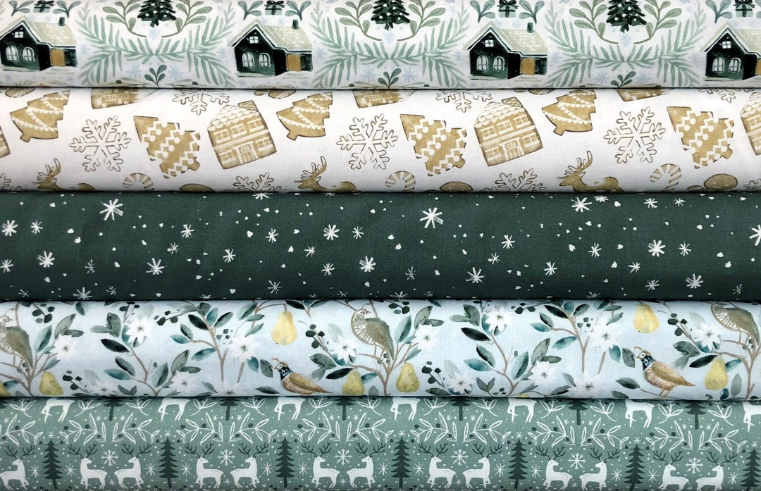 Best in Snow Bundle by Dear Stella Designs Winter Woodland Fabric by