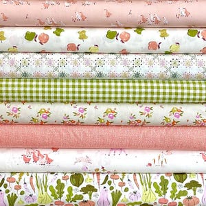 Cottage Grove Fabric Bundle by Art Gallery Fabrics | Garden Quilt Fabric | Baby Girl Nursery