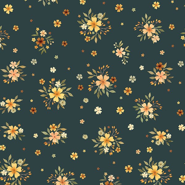 Bouquets, Little Fawn and Friends by Dear Stella Design Fabric - Modern Nursery Fabric - Woodland Deer Quilting Cotton Fabric