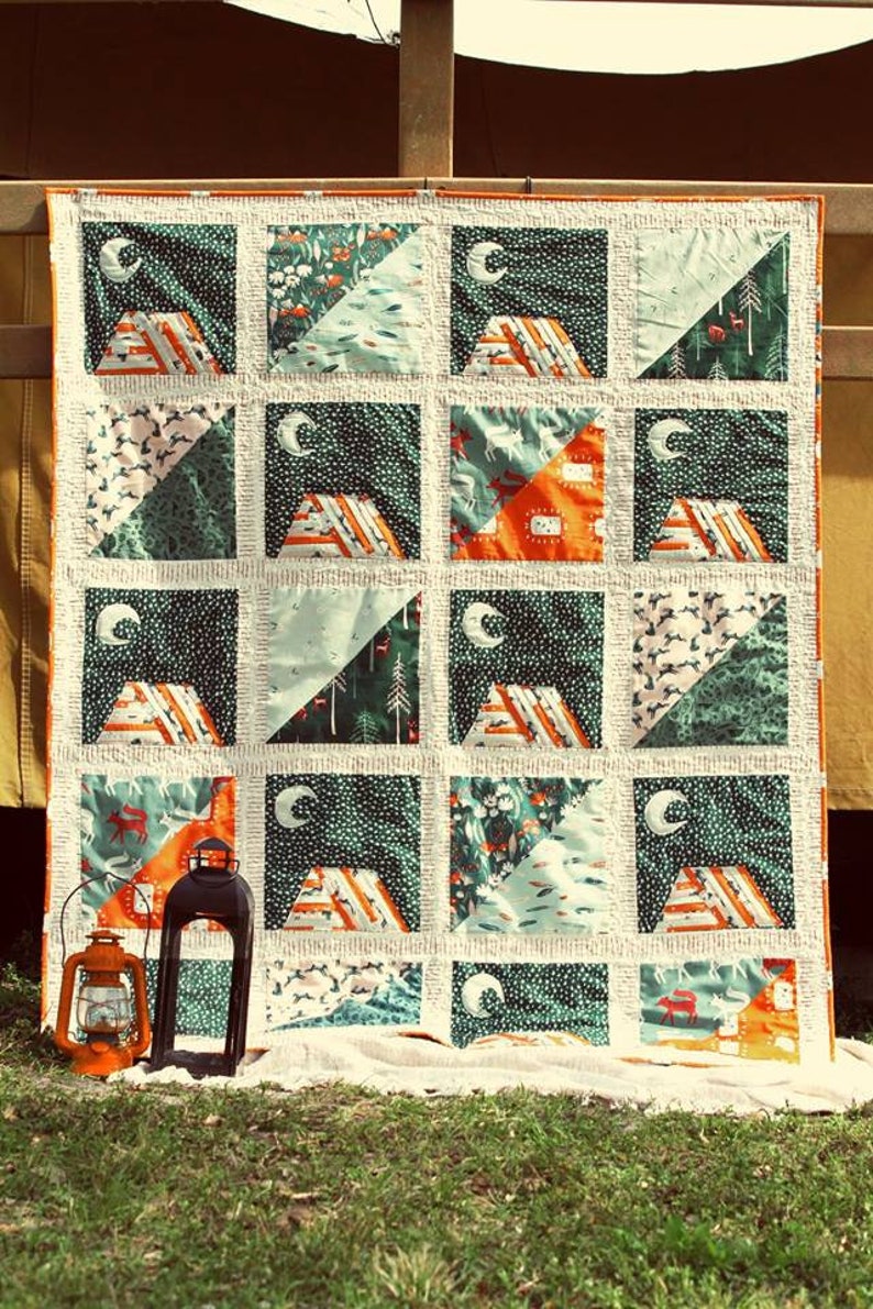 Moonlit Camp Quilt Kit From Campsite by Art Gallery Fabrics Etsy