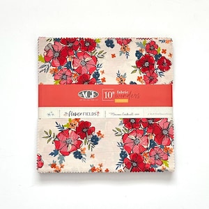 Flower Fields 10&quot; Precut Bundle by Art Gallery Fabrics - FQ Fabric Wonders Autumn Floral Fabric Bundle - Modern Quilting Fabric