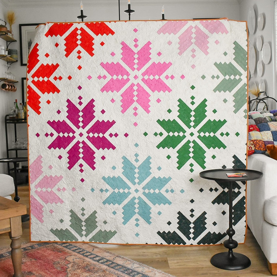 Knitted Star Quilt Pattern by Lo & Behold Stitchery Wall Etsy