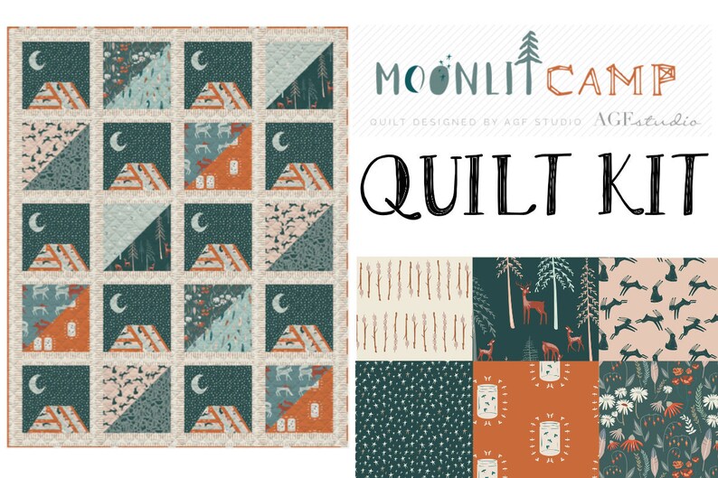 Moonlit Camp Quilt Kit From Campsite by Art Gallery Fabrics Etsy