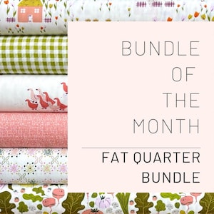 Fat Quarter Fabric Bundle of the Month Subscription Club - Fabric Quilt Subscription Box - Quilting Gifts for Women - Mothers Day Gift