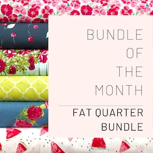 Fat Quarter Fabric Bundle of the Month Subscription Club - Fabric Subscription Box - Quilting Gifts for Women - Mother's Day Gift for Her