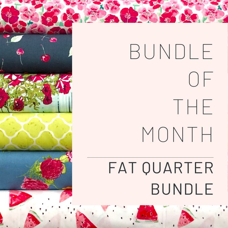 Fat Quarter Fabric Bundle of the Month Subscription Club Fabric Subscription Box Quilting Gifts for Women Mother's Day Gift for Her image 1