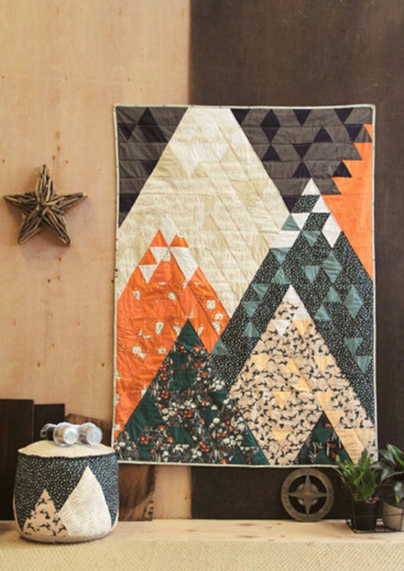 Mountains Quilt Kit Moonlit Camp Quilt Pattern Campsite by Art Gallery