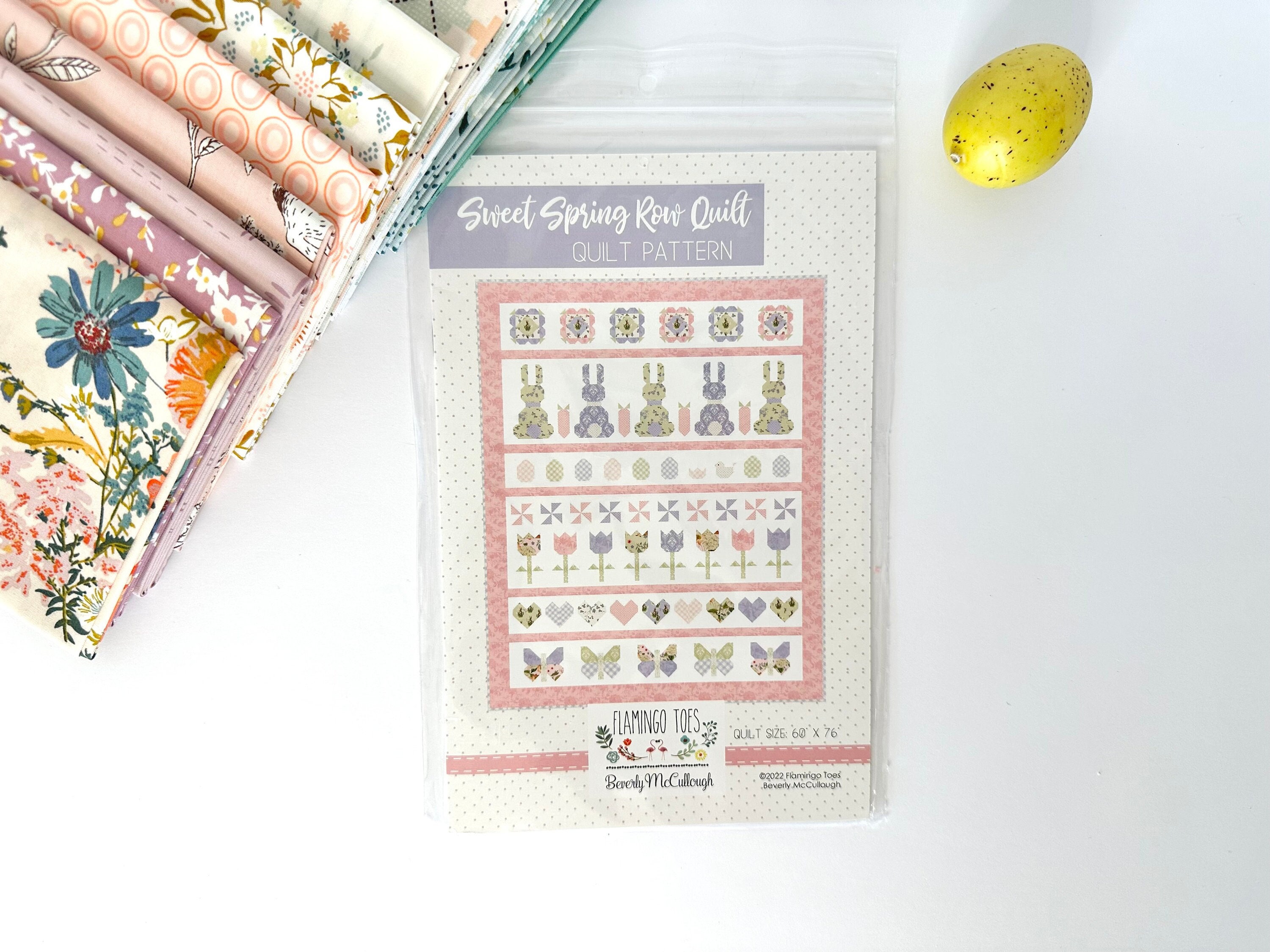 Sweet Spring Row Quilt Pattern by Beverly Mccullough of Flamingo Toes ...