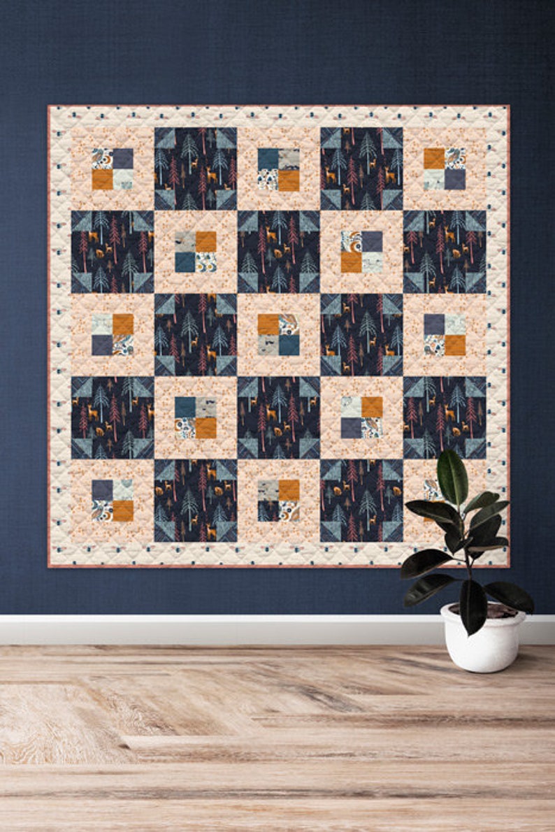 Into the Woods Quilt Kit Little Forester Fusion Quilt Kit by Etsy