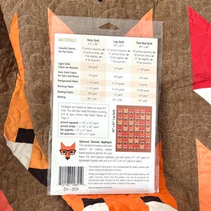 Fancy Fox Quilt Pattern by Elizabeth Hartman - Etsy