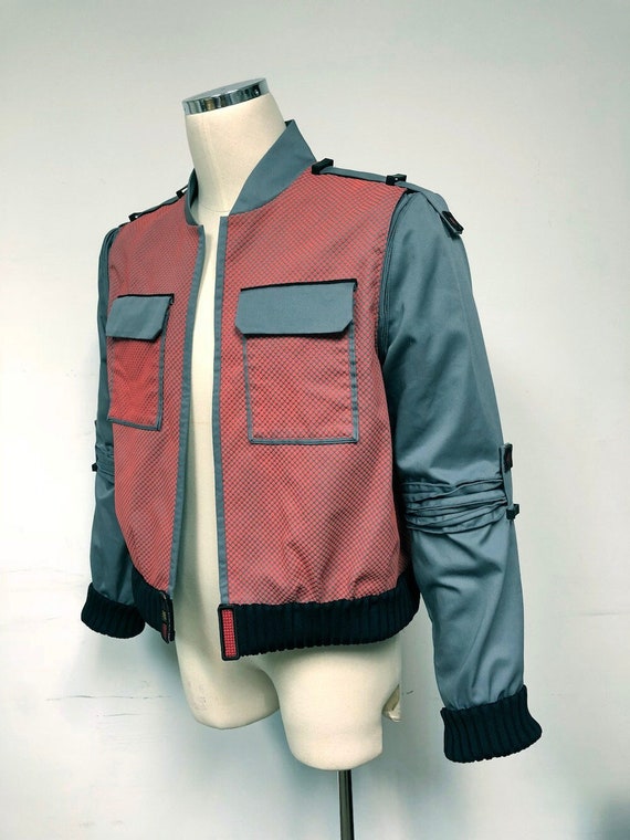 Jacket Back To The Future 2 II Movie Coat 2015 Sleeves Adjust Marty McFly Jr 