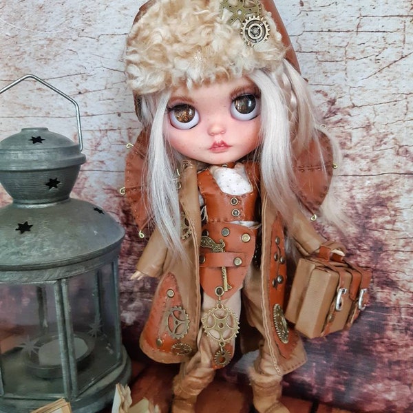 Cora, custom Blythe doll in steampunk style