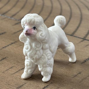 Vintage Collectible Poodle Bone China Mini Figurine Made In Japan