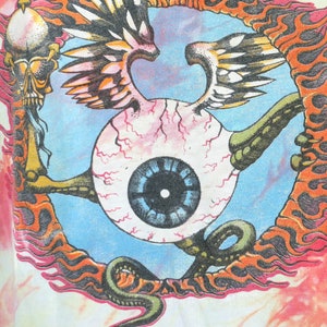 80er Jahre Vintage 1989 JIMI HENDRIX Erfahrung Rick Griffin Augapfel T-Shirt groß mit Hanes Tag