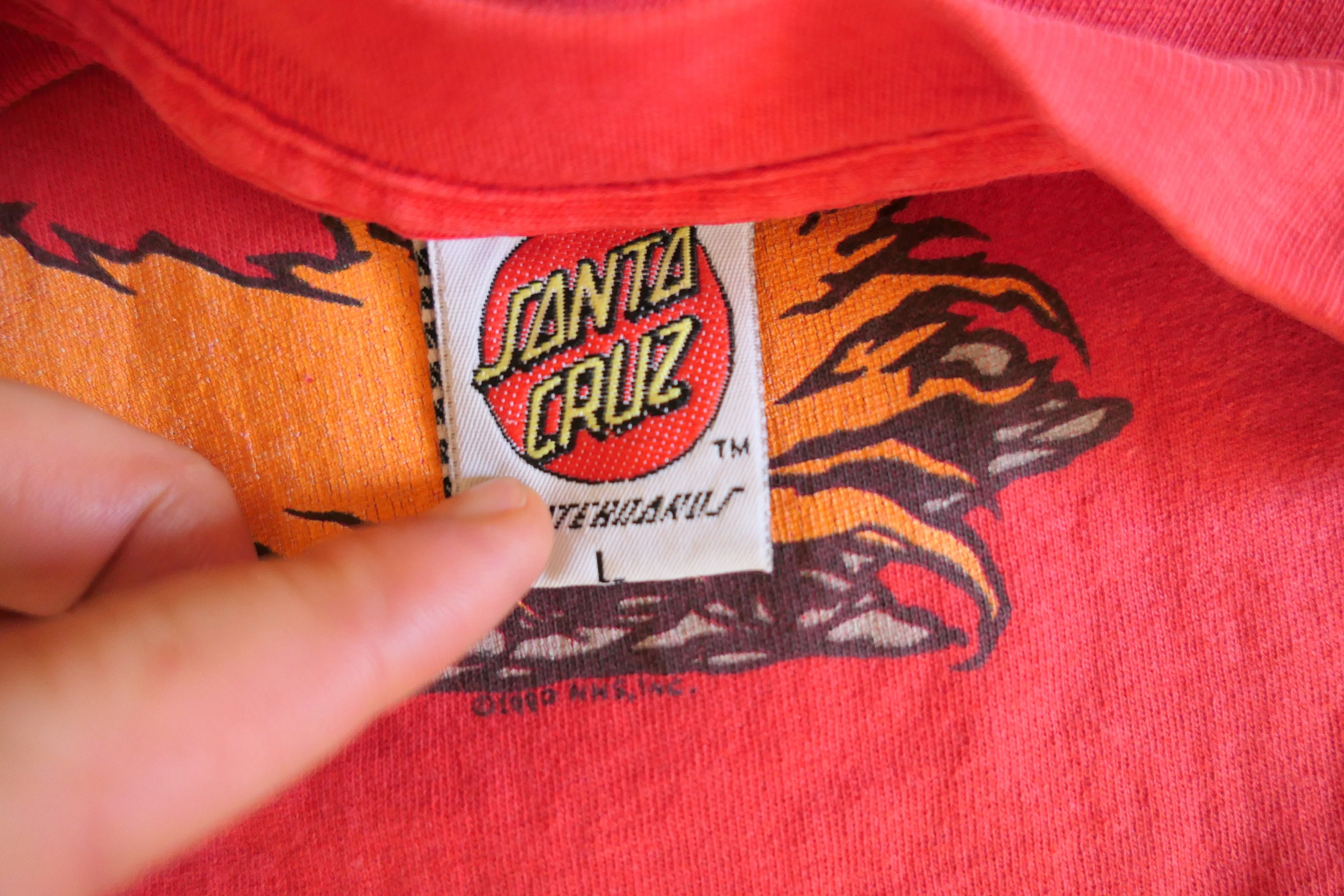 90's Vintage 1990 SANTA CRUZ Skateboards Bod Boyle T Shirt 90's Vintage 1990 SANTA CRUZ Skateboards Bod Boyle T Shirt