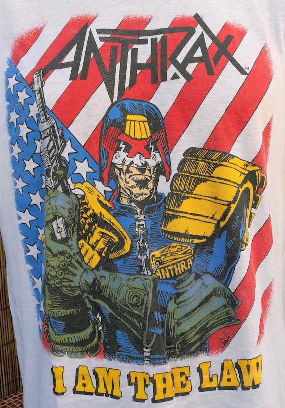 80's Vintage 1987 ANTHRAX I Am the Law Among the Living T Shirt