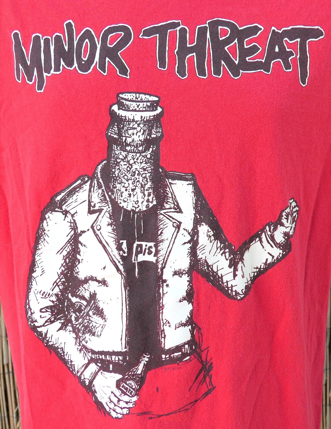 90's Vintage MINOR THREAT Bottled Violence T Shirt Large With