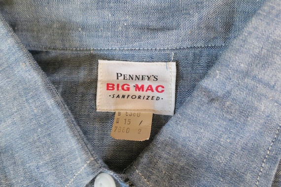 Deadstock 50's Vintage Penneys Big Mac Sanforized Chambray Work