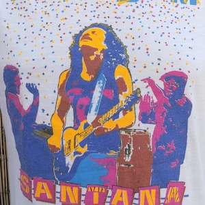 80&#39;s Vintage 1987 SANTANA Freedom T Shirt Medium