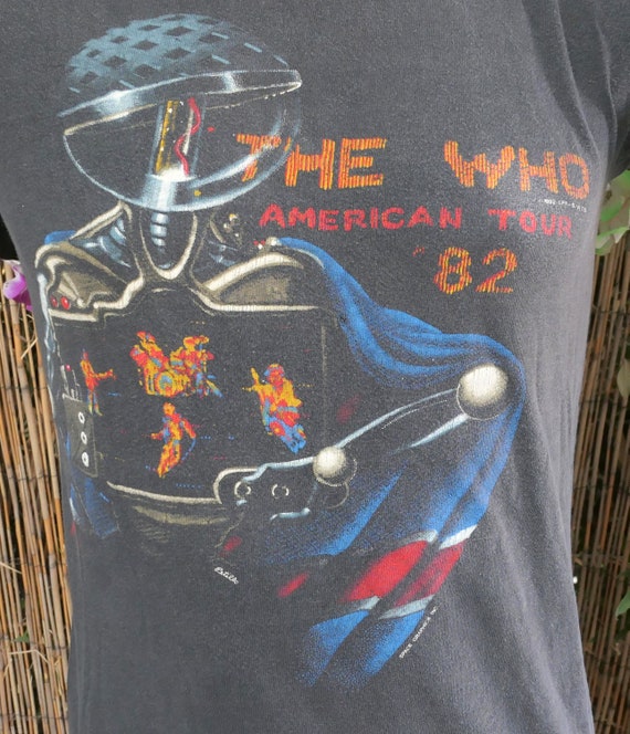80's Vintage 1982 THE WHO American Tour T Shirt S… - image 1