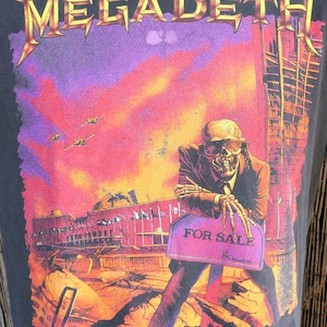 90&#39;s Vintage 1990 MEGADETH Peace Sells But Who&#39;s Buying T Shirt Large With Brockum Tag