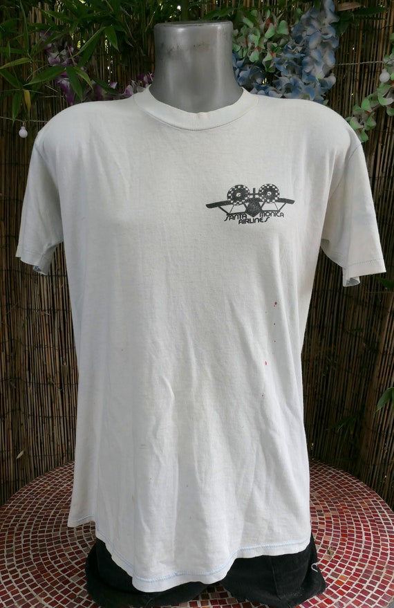 Original 80's Vintage NATAS KAUPAS Santa Monica Airlines T Shirt L