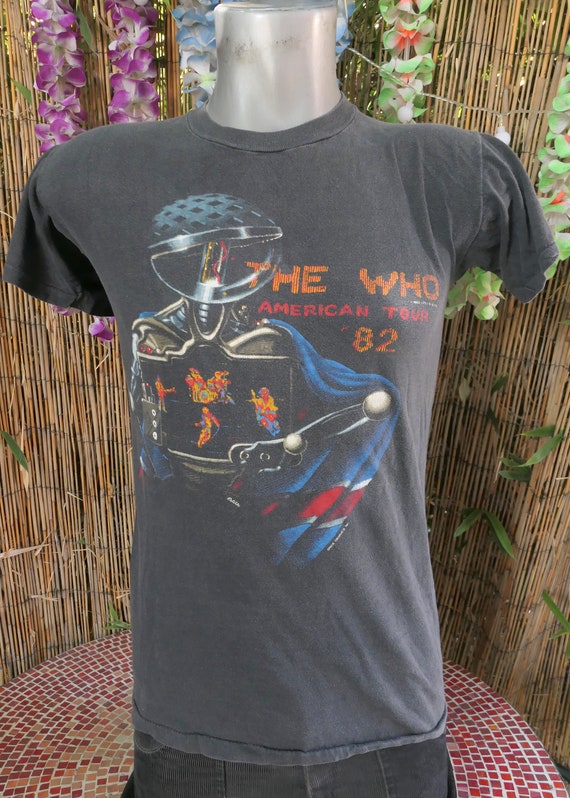 80's Vintage 1982 THE WHO American Tour T Shirt S… - image 2