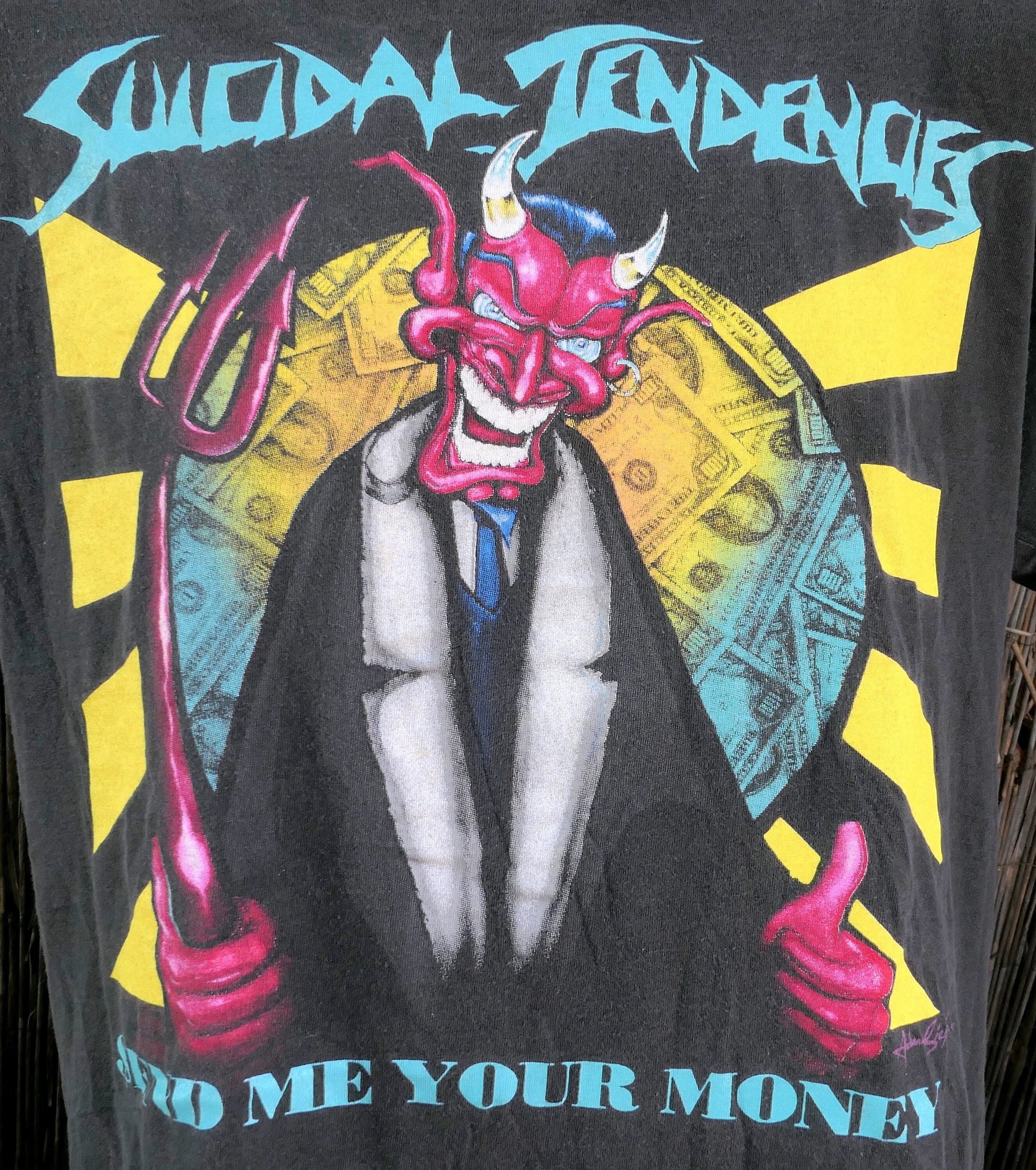 Suicidal Tendencies 90s ビンテージ バンド Tシャツ Suicidal Tendencies Tshirt SIGNED 1997 Vintage Rare 90s Punk