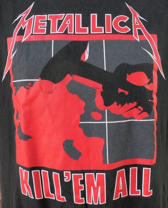 90's Vintage 1994 METALLICA Kill Em All T Shirt Large With Tultex