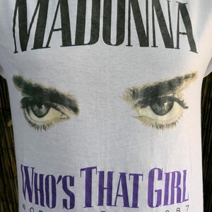 Vintage Style Madonna Who's That Girl Tour 1987 T-shirt One Side