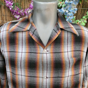 50's 60's Vintage ARROW Chevella Rayon Gabardine Shadow