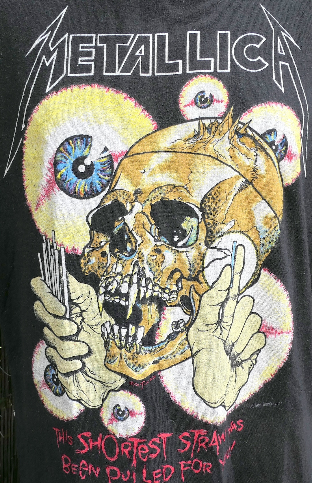 80's Vintage 1988 METALLICA Pushead Shortest Straw T Shirt Large
