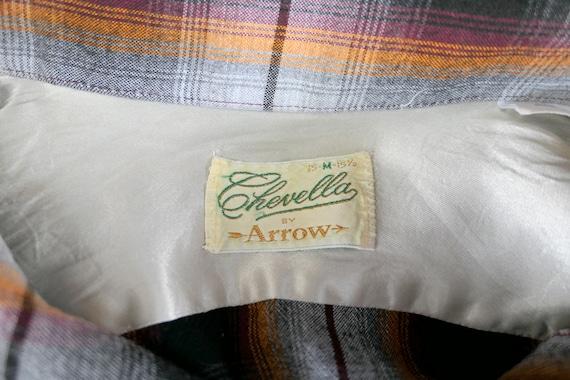 50's 60's Vintage ARROW Chevella Rayon Gabardine … - image 4