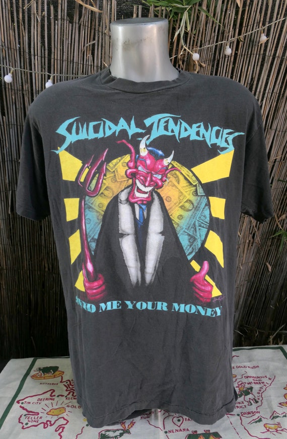 90's Vintage 1990 SUICIDAL TENDENCIES Show Me the Money T