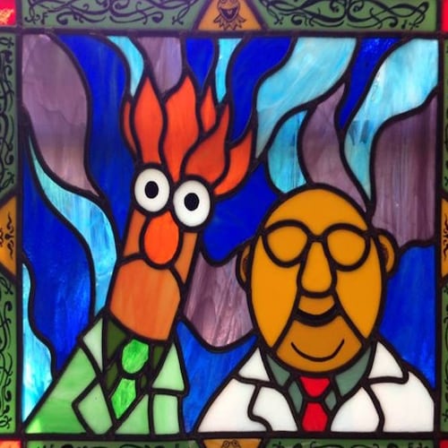Muppets Doctor Honeydew Dr Beaker Disney Stained Glass Silver Etsy